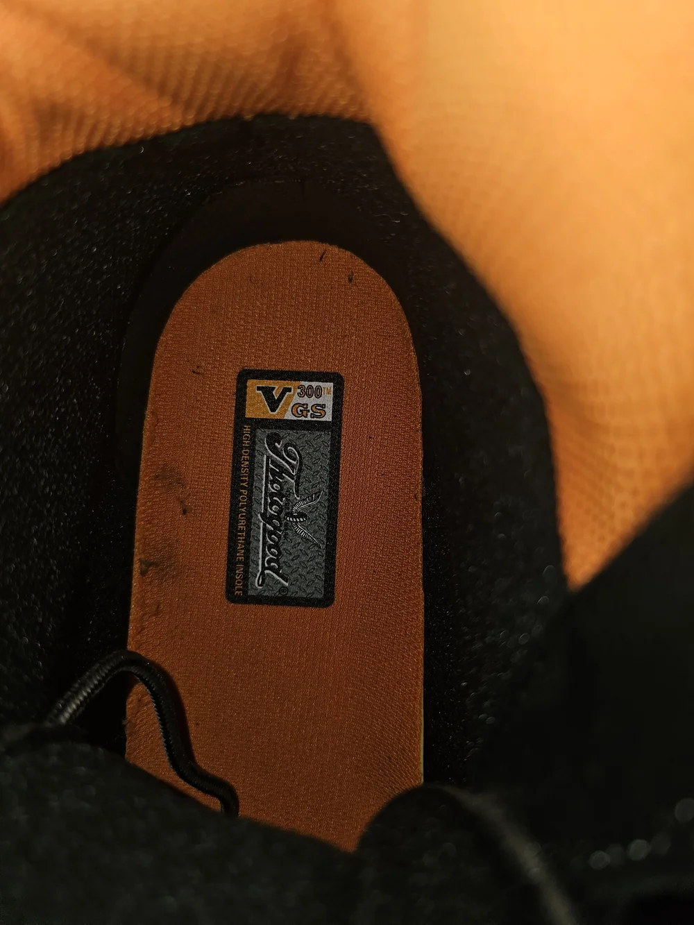 Throggood Black and Orange Safety Work Boots for Men